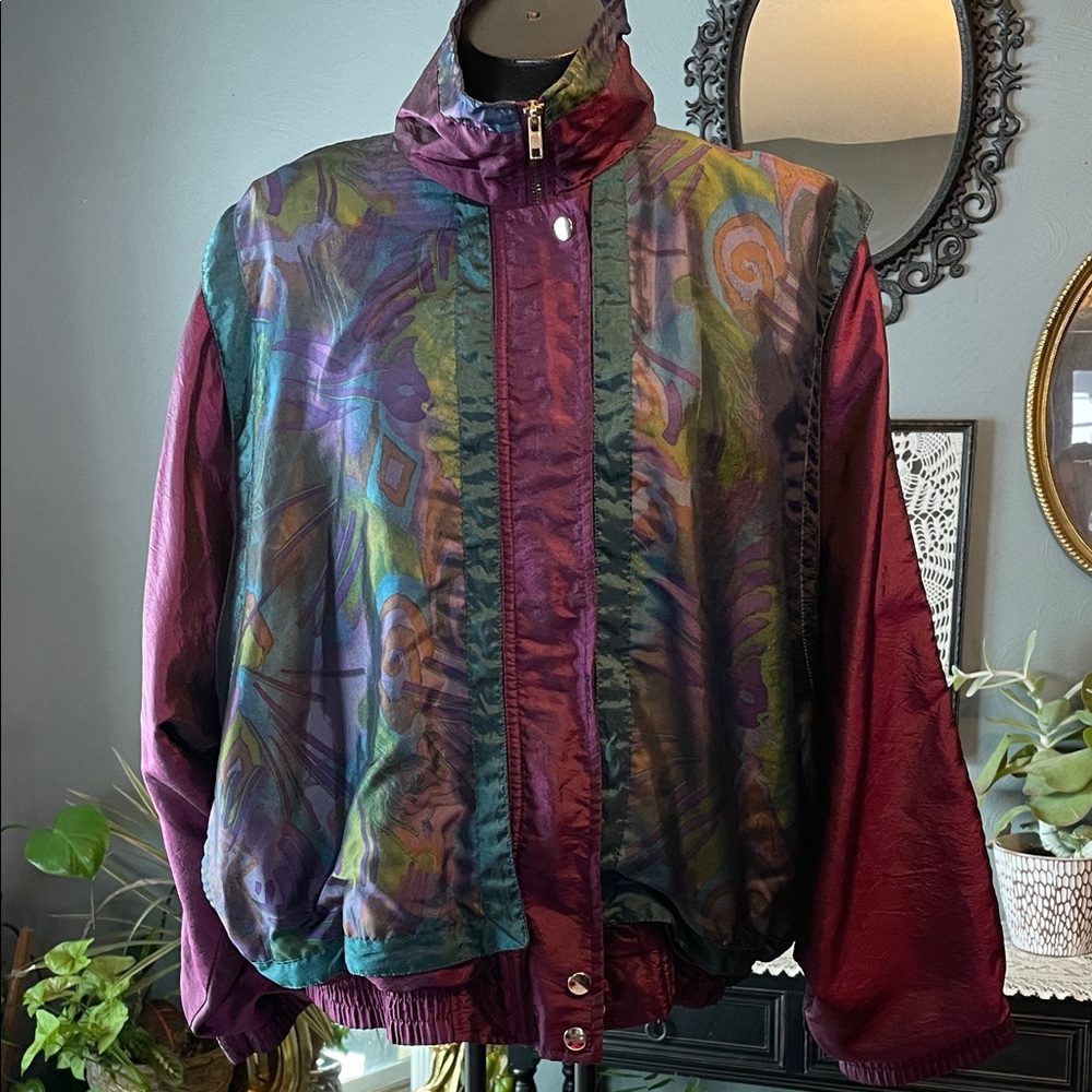 Amanda Smith Multicolor Bomber Jacket - image 1